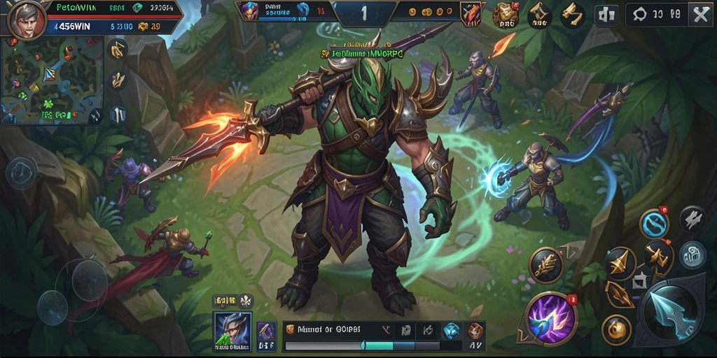 Tampilan gameplay epik di dunia MMORPG 456WIN.