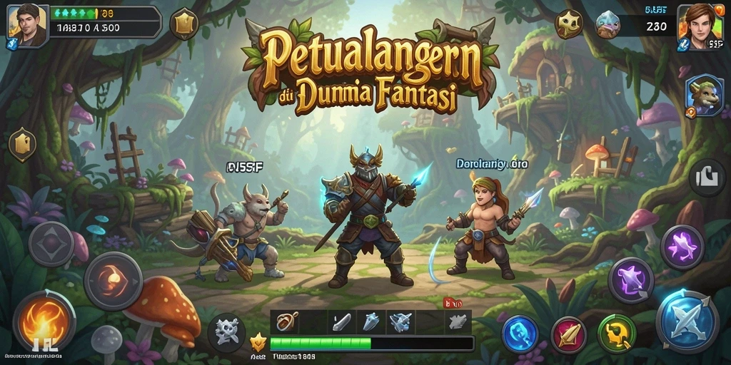 Tampilan gameplay 555F yang menampilkan aksi petualangan seru.