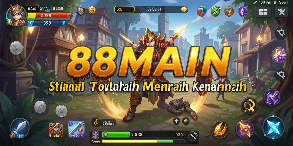 Tampilan gameplay 88MAIN dengan pertarungan strategis yang seru.
