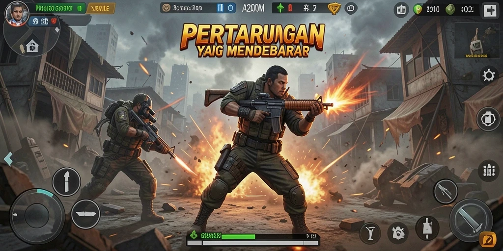 Gameplay A200M yang menegangkan dan seru.