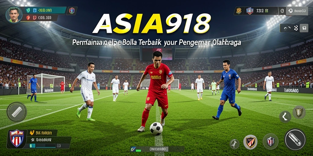 Tampilan gameplay ASIA918 yang menampilkan aksi seru sepak bola.