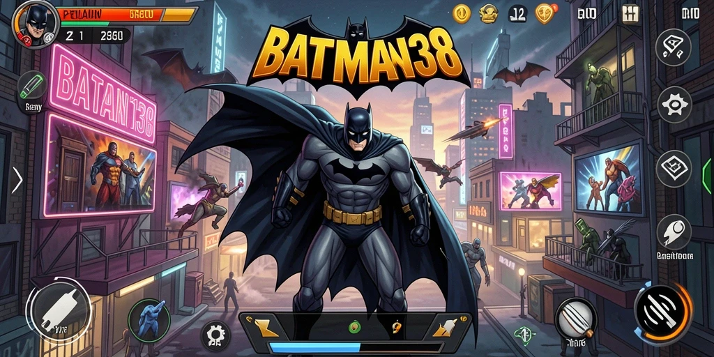 Tampilan gameplay seru dari BATMAN138 dalam gaya Arcade yang menarik.