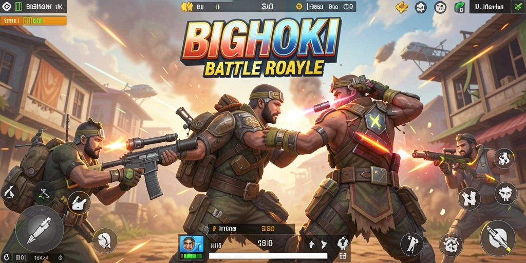 Gameplay mendebarkan dalam pertarungan Battle Royale.