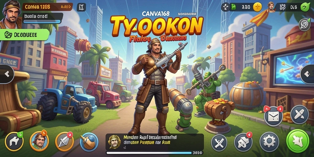 Tampilan gameplay yang menarik dalam <strong>CANVA168</strong> dengan desain grafis yang kreatif.