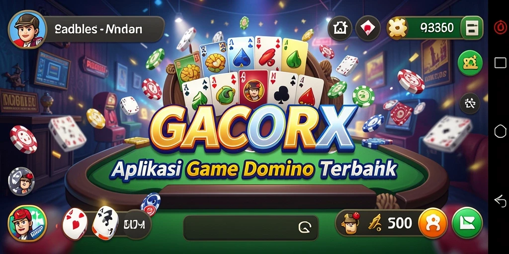 Screenshot GACORX menampilkan suasana seru permainan Domino.