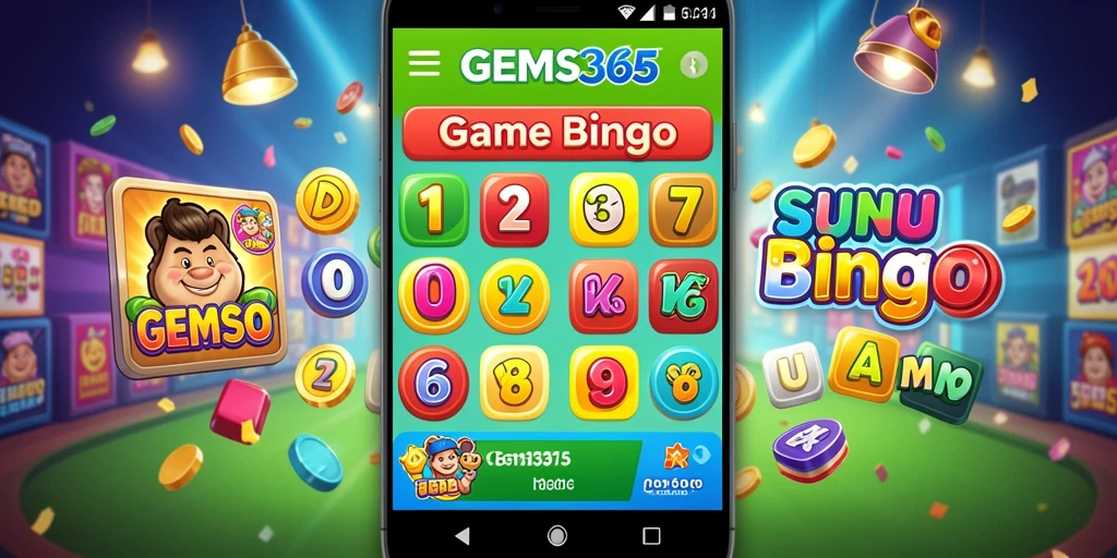Tampilan gameplay seru di GEMS365 dengan suasana Bingo yang hidup.