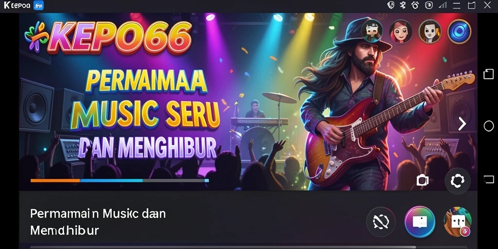 Tampilan screenshot KEPO66 yang menampilkan gameplay musik yang seru.