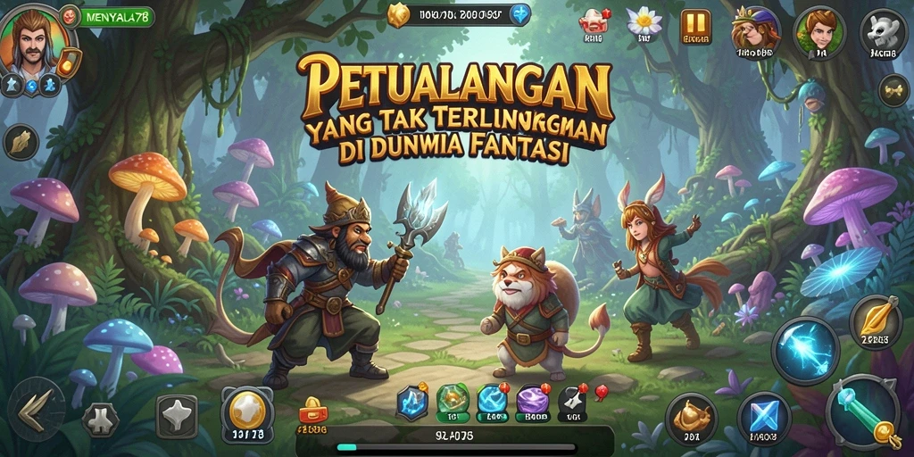 Tampilan menarik dari gameplay petualangan dalam MENYALA78.