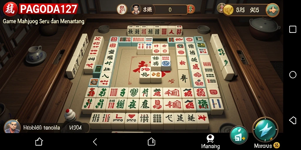 Gameplay seru PAGODA127 dengan grafik Mahjong yang menarik.