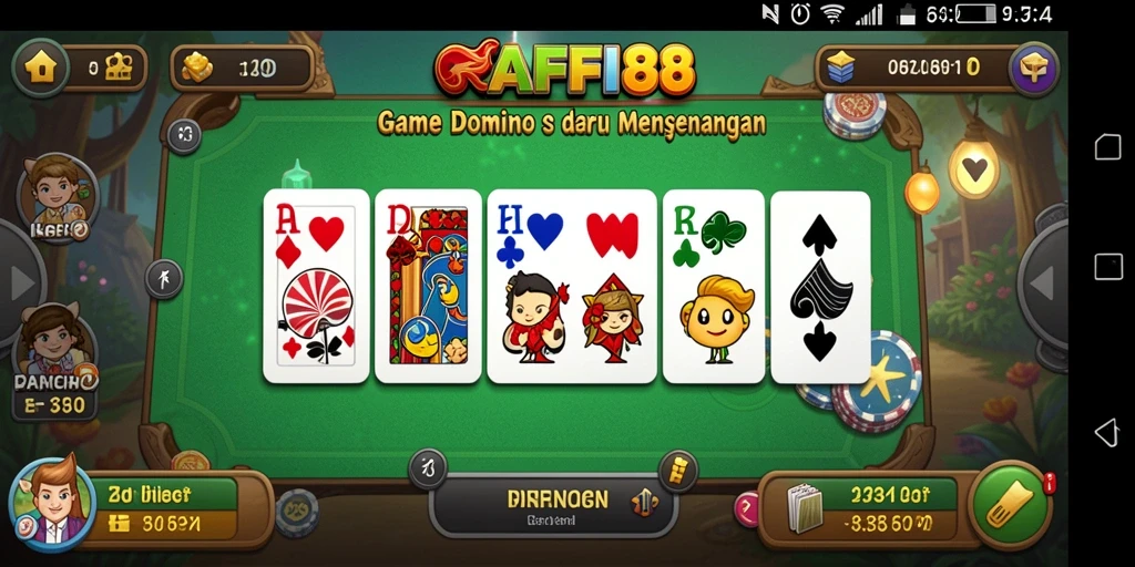 Tampilan utama gameplay Domino yang seru di RAFI88.