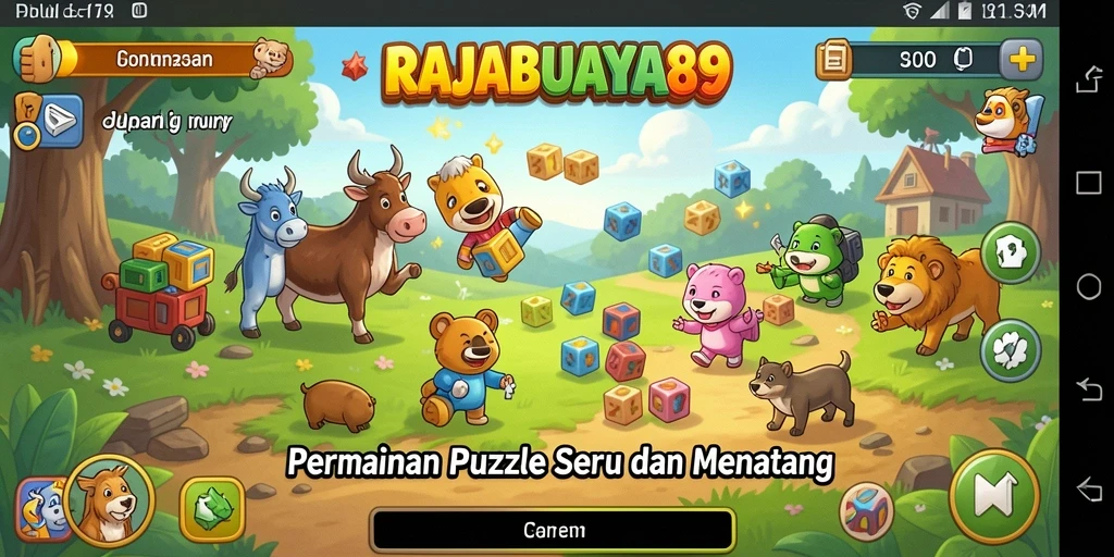 Tampilan menarik dari gameplay puzzle RAJABUAYA89.