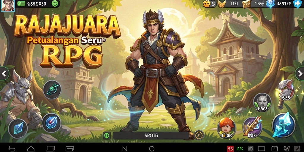 Gameplay seru RAJAJUARA dengan pertempuran epik di dunia fantasi.