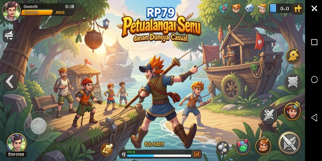 Tampilan gameplay RP79 yang mengasyikkan dan penuh warna.