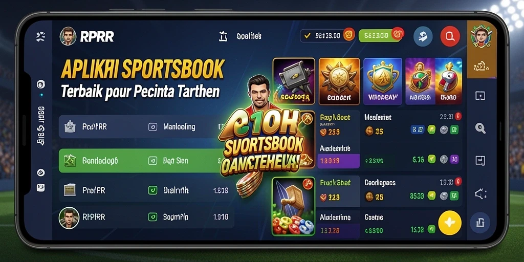 Tampilan gameplay yang mendebarkan dalam aplikasi RPRR, sempurna untuk taruhan olahraga.