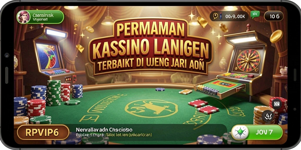 Tampilan menarik dari permainan Live Casino dengan dealer real-time.