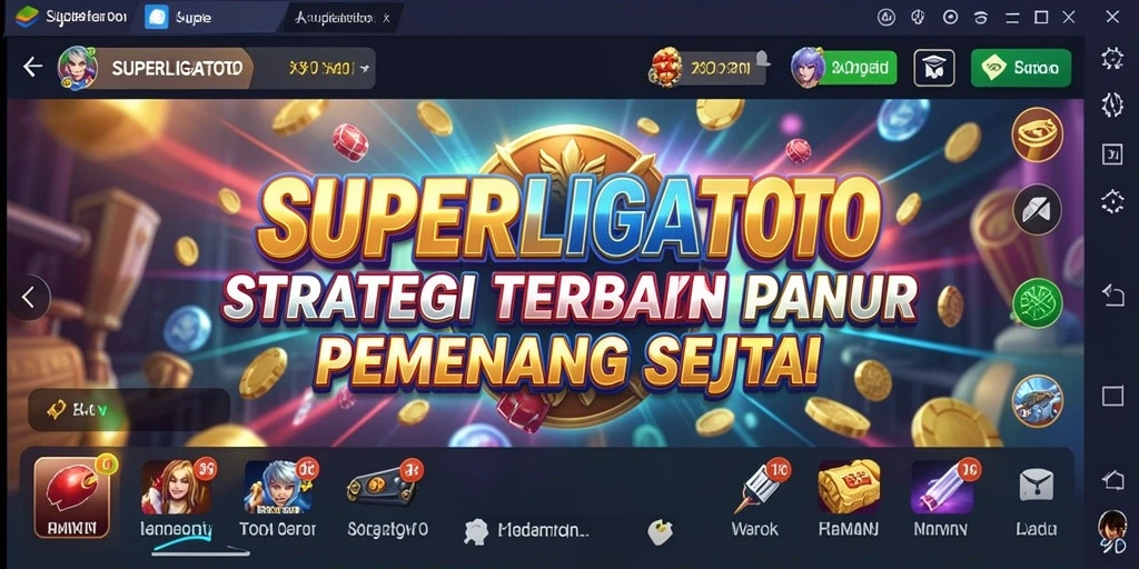 Screenshot gameplay SUPERLIGATOTO menampilkan aksi strategi yang seru.