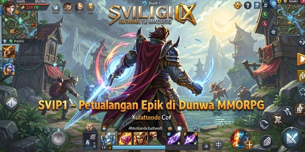 Screenshot menampilkan pertempuran seru dalam gameplay MMORPG.