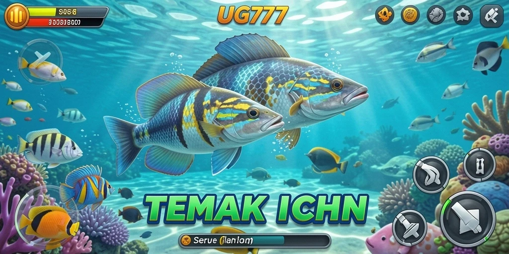 Tangkapan layar gameplay menampilkan aksi seru Tembak Ikan.