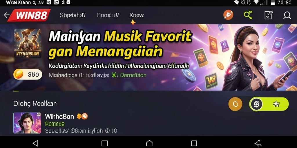 Tampilan gameplay WIN88 yang memukau dengan berbagai lagu.