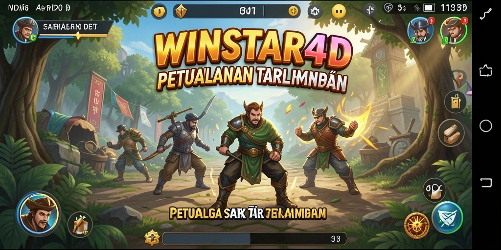 Tangkapan layar menunjukkan gameplay menakjubkan di dunia petualangan WINSTAR4D.